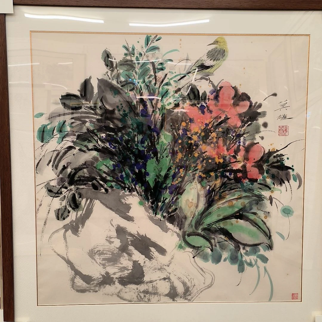 国画4平尺带框发作品