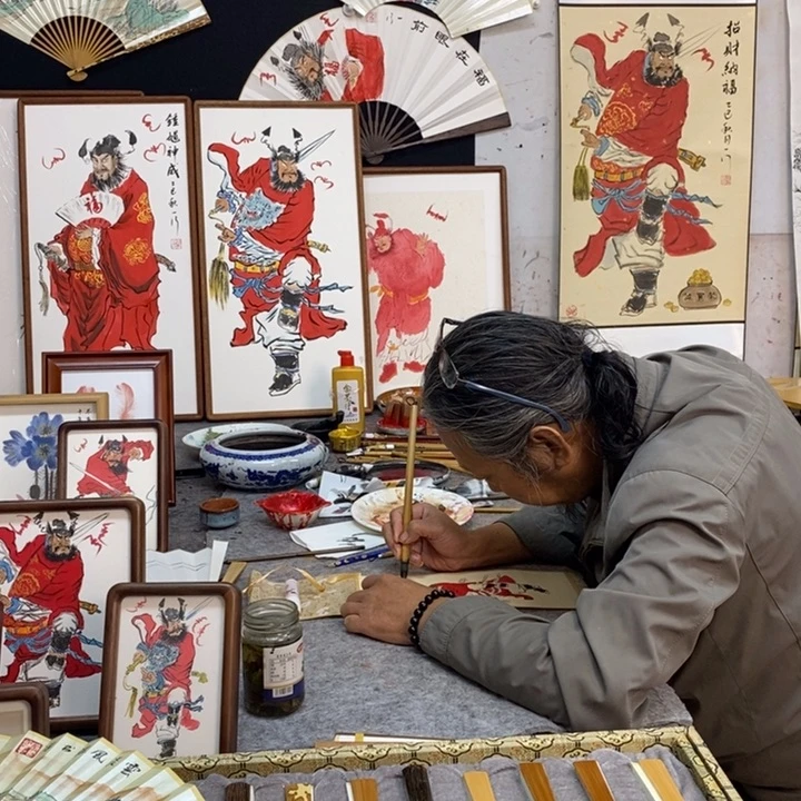 九***馗国画钟馗张老师宣纸