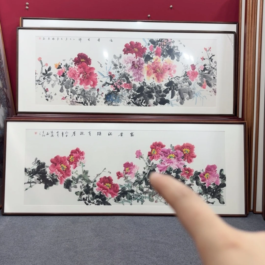 国画带框绘画210/80尺寸