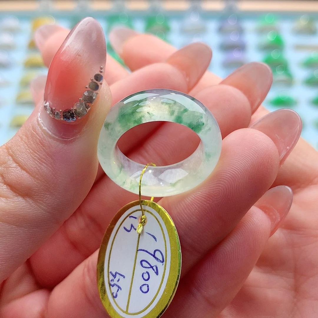 翡翠戒指未镶嵌12.13号