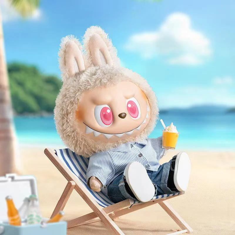 POP MART LABUBU搪胶毛绒公仔大夏日潮玩装饰