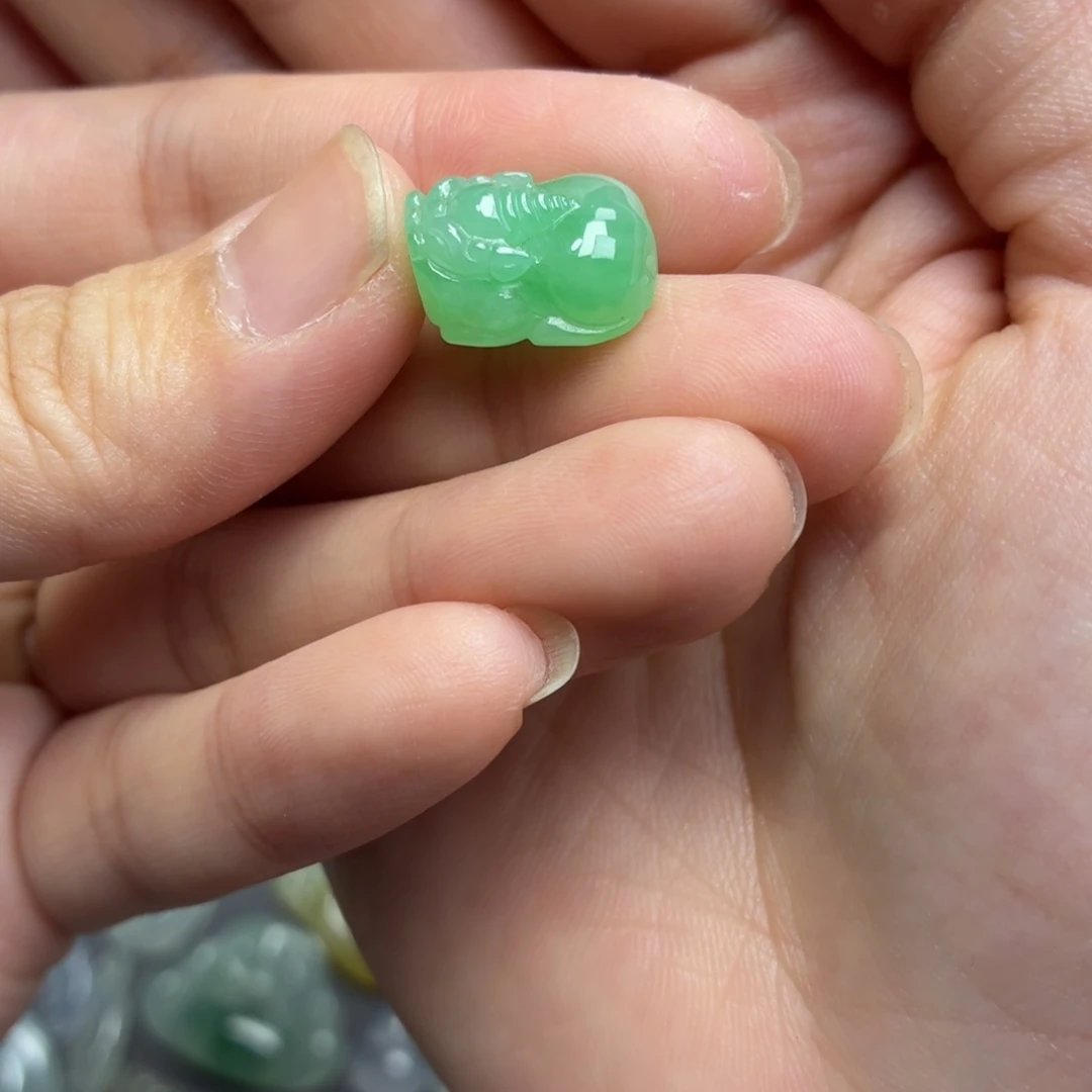 翡翠未镶嵌颈饰绿貔貅