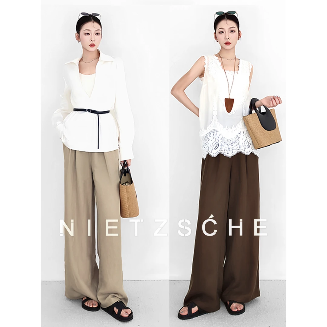 Nietzsche｜亚麻空气裤｜亚麻x莱赛尔纤维混纺高知静奢百搭裤子7977