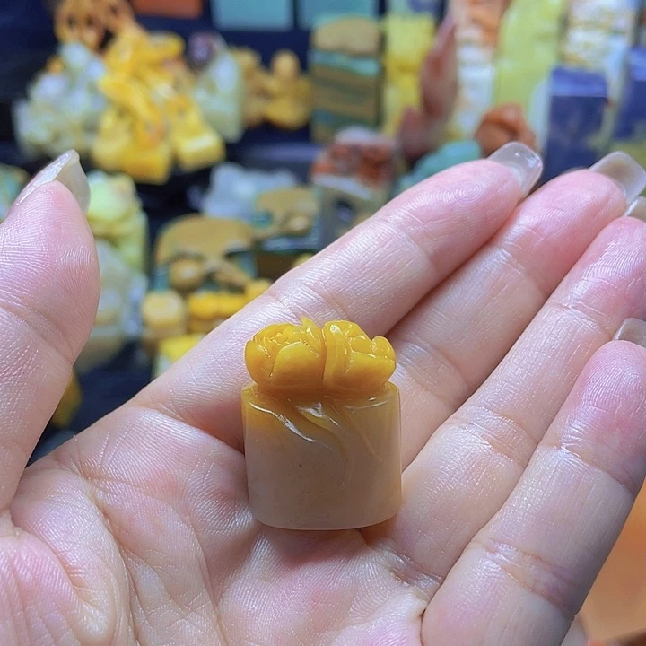青田石印石花开富贵