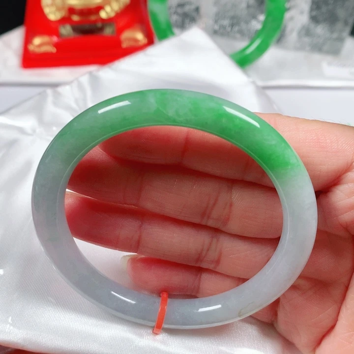 未镶嵌手镯翡翠  编号1519 圆条55