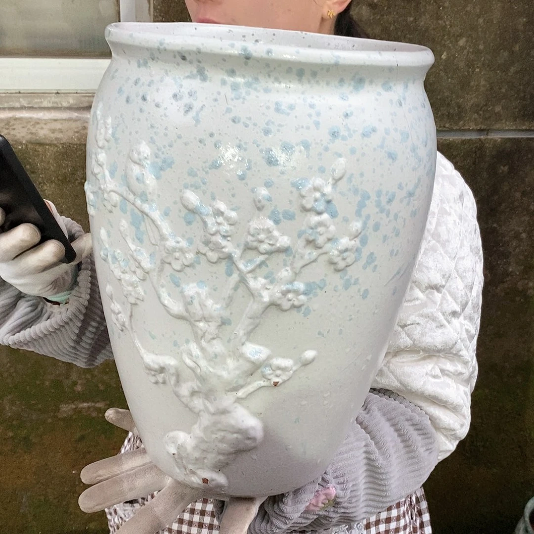 红泥花盆正品口25高35