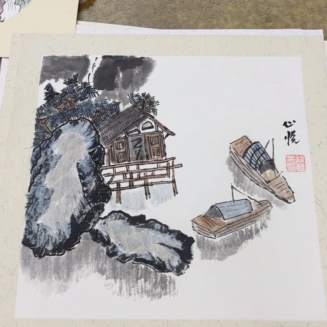 国画38-38卡纸作品艺
