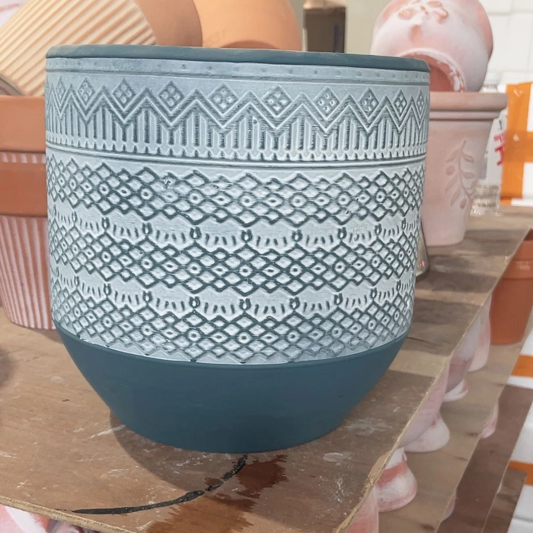 【闪购商品】红陶119机雕蓝色21-21