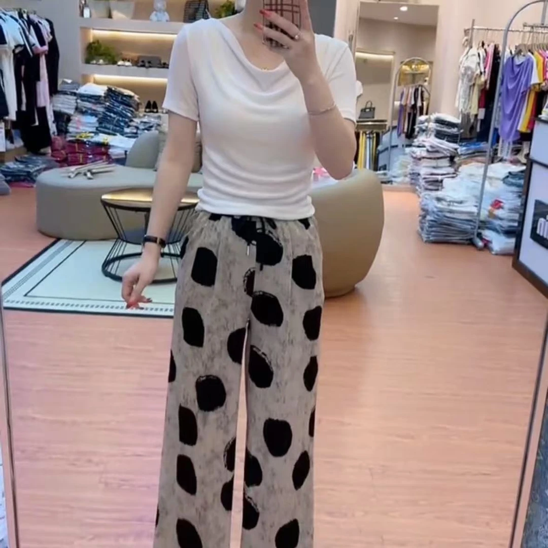 2025春夏新款时尚显瘦气质女士网红洋气两件套百搭款K8139