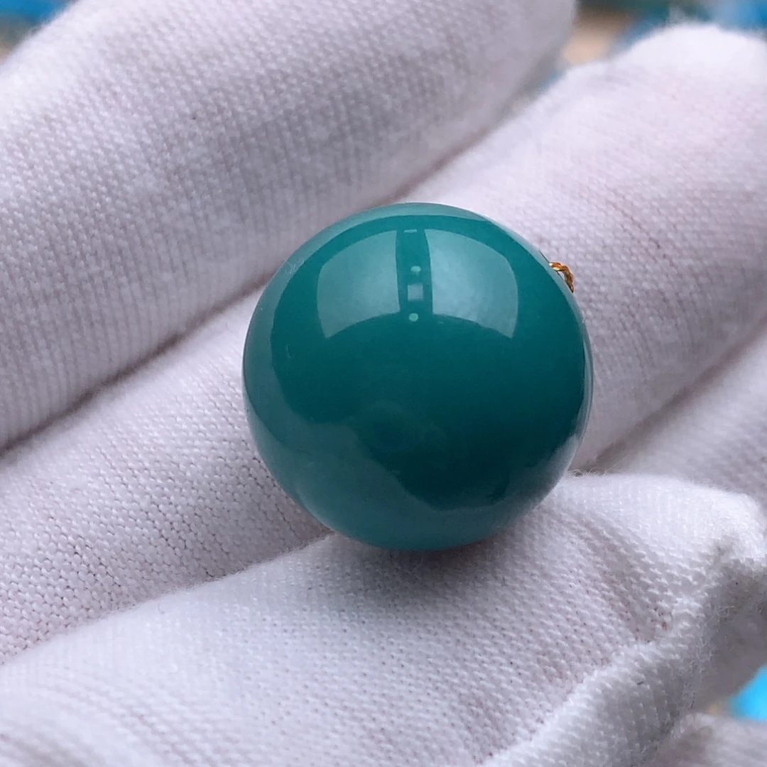 未镶嵌绿松石珠宝奇石15.8mm