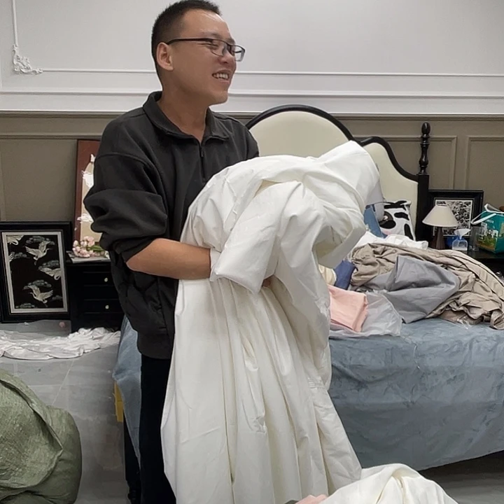 爱***水棉全棉棉全棉055羽绒被标准尺寸