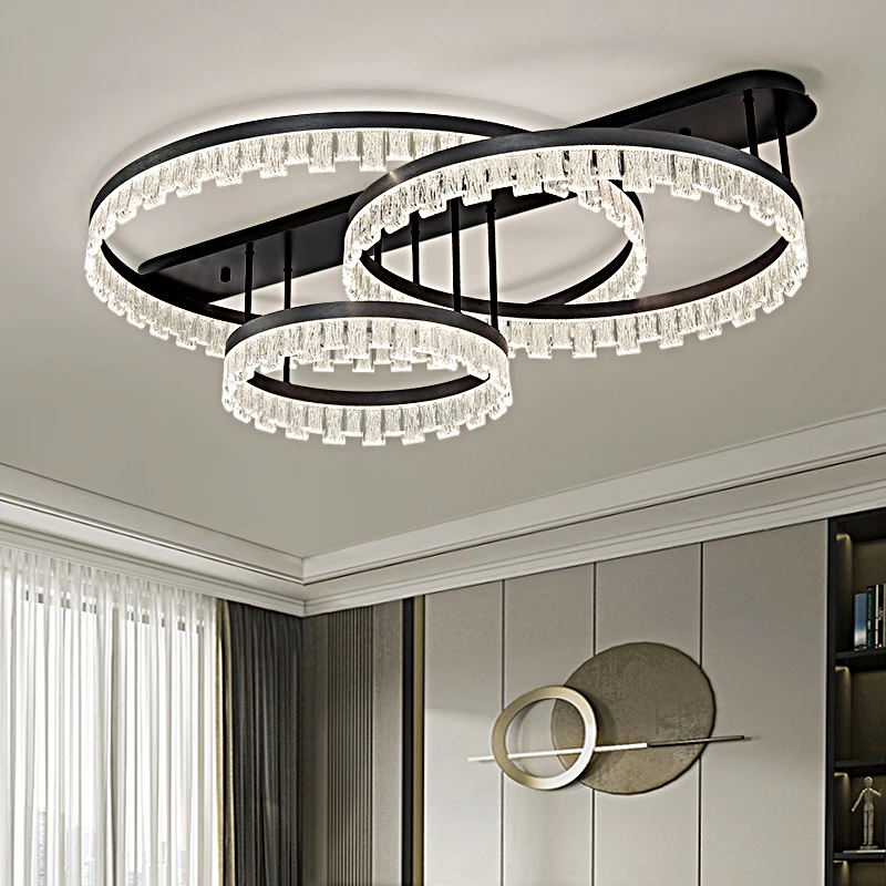 2025意式极简一帘幽梦客厅灯吸顶灯高端大气现代极简主灯中山灯具