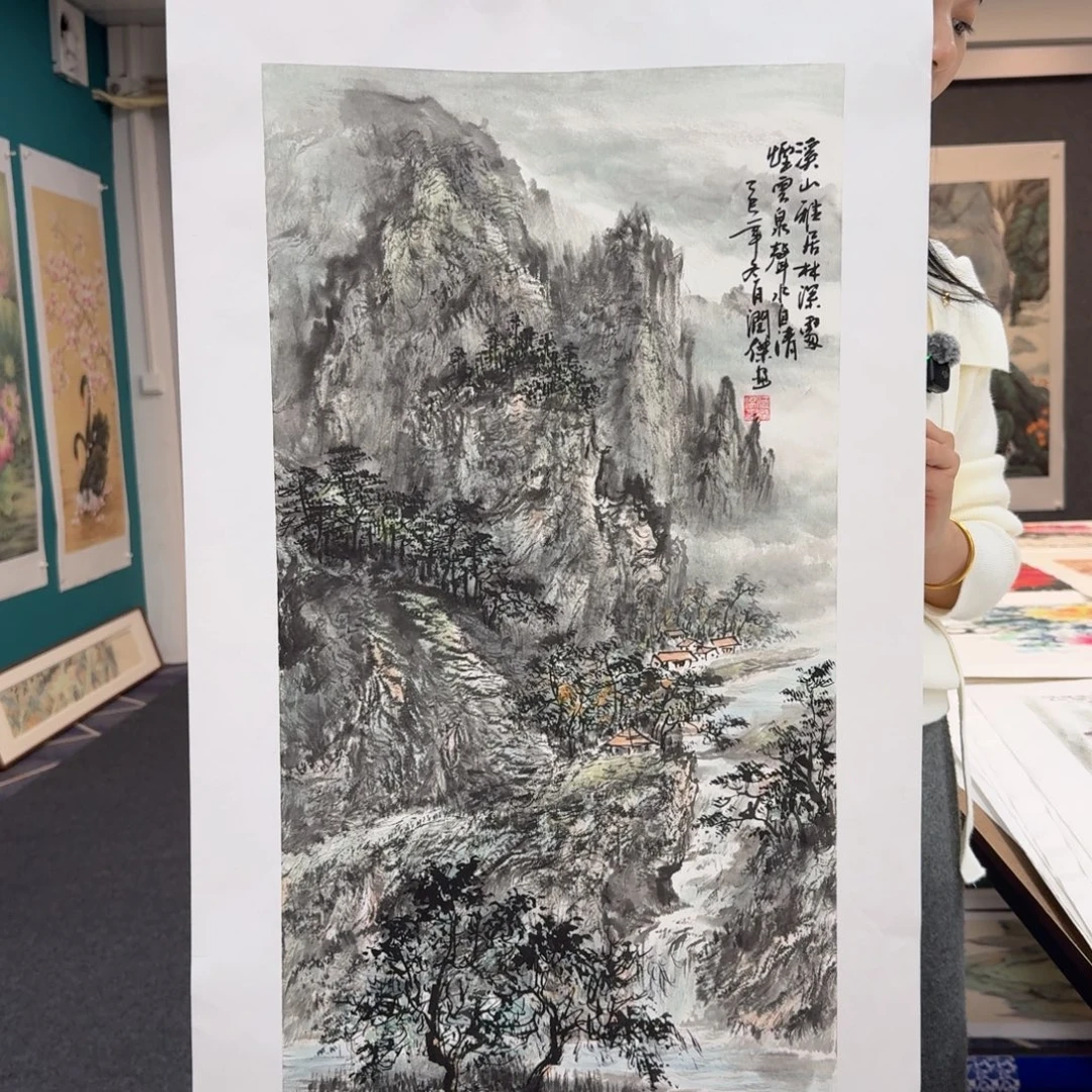 国画国画作品山水花鸟纯手绘
