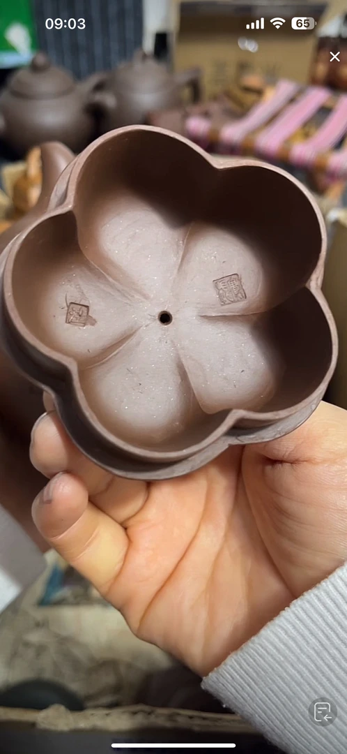 宜兴紫砂原矿珍藏老料老天青卡盖上合桃全手工紫砂壶茶壶