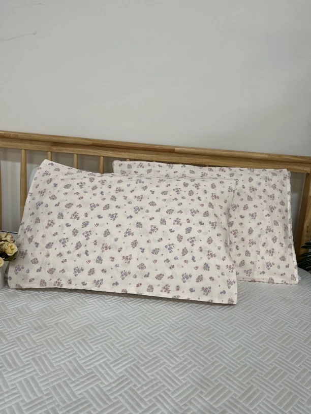 田园风纱布印花枕套48*74微瑕～A632(大小不一）