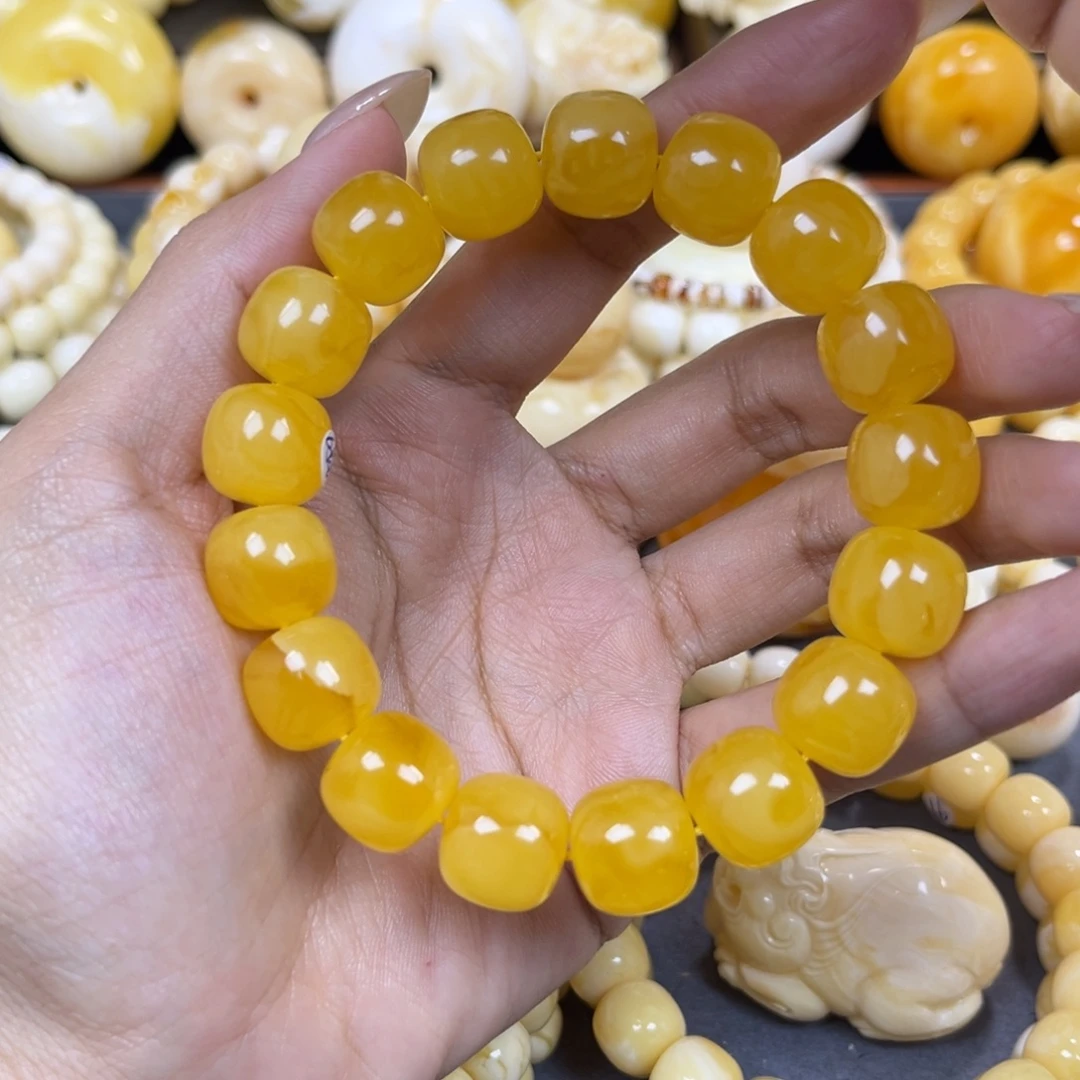 琥珀未镶嵌手串……