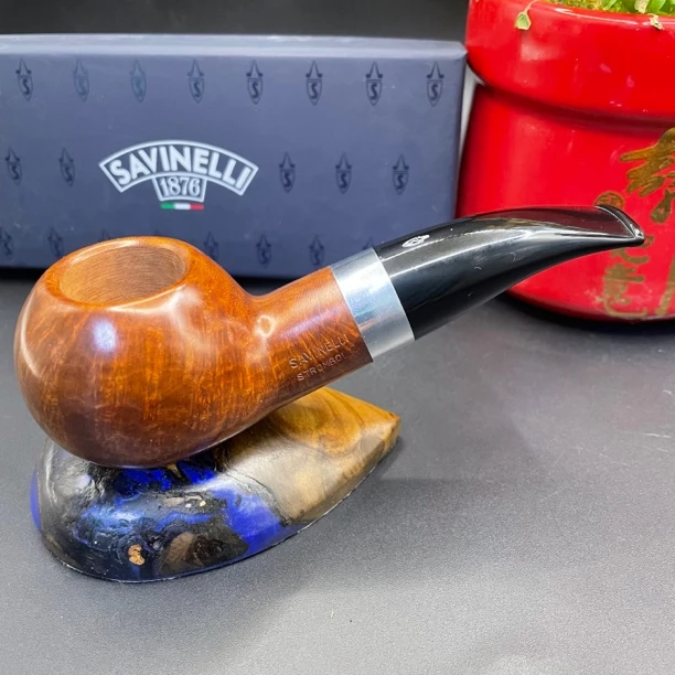 意大利沙分320ks银圈握感扎实石楠木烟斗烟具