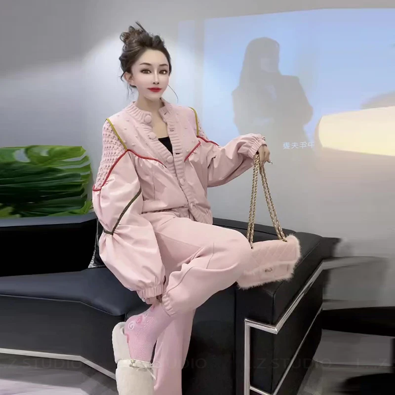 温柔系炸街减龄套装女2025秋季小众设计感休闲运动卫衣长裤两件套