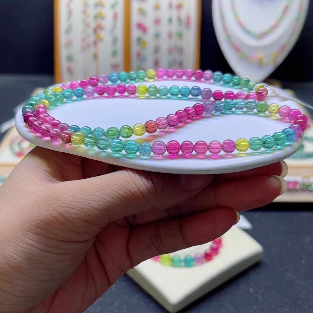 未镶嵌手链碧玺荧光5.8mm