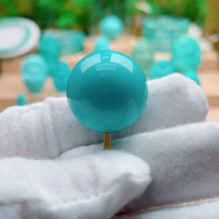 灼***灼绿松石18K金镶嵌配饰