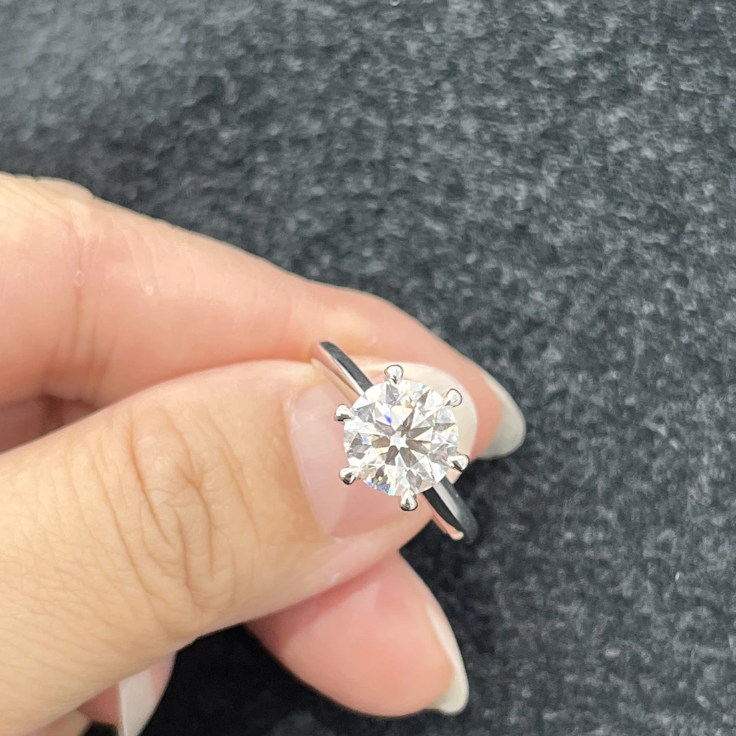 实验室培育钻石铂金950 培育钻石戒指 19000087