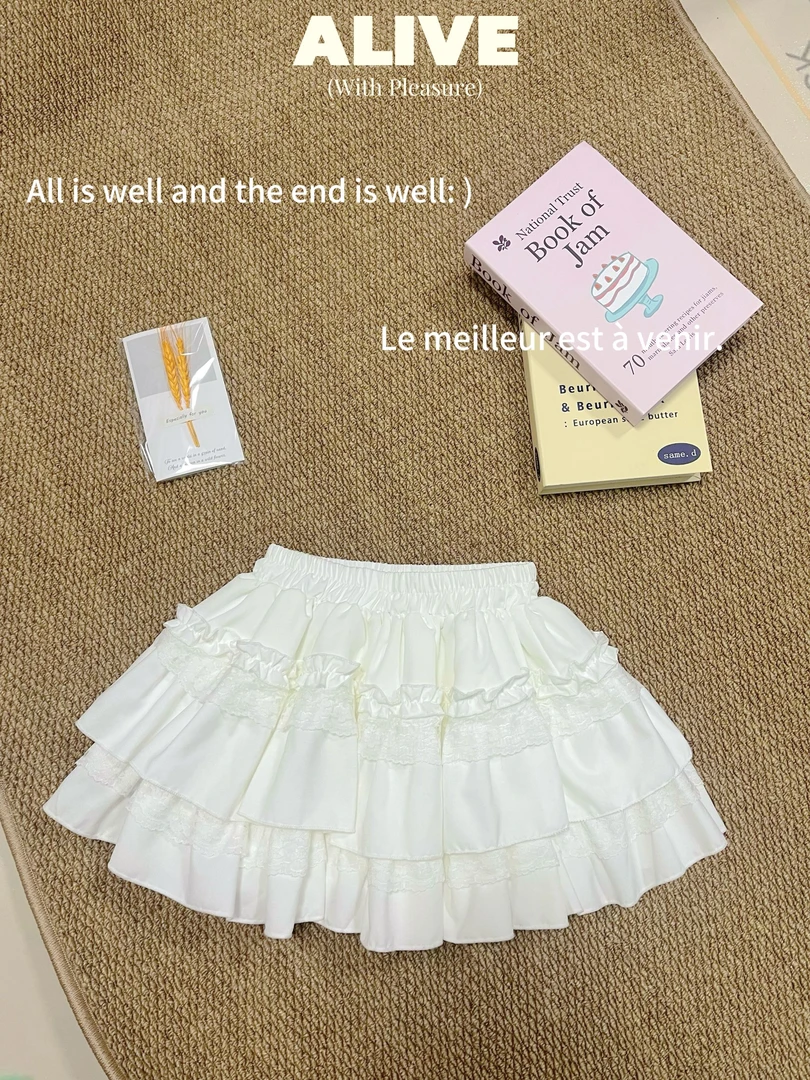 [找到对应编号去拍]韩系夏日设计蕾丝蓬蓬裙甜美蛋糕裙