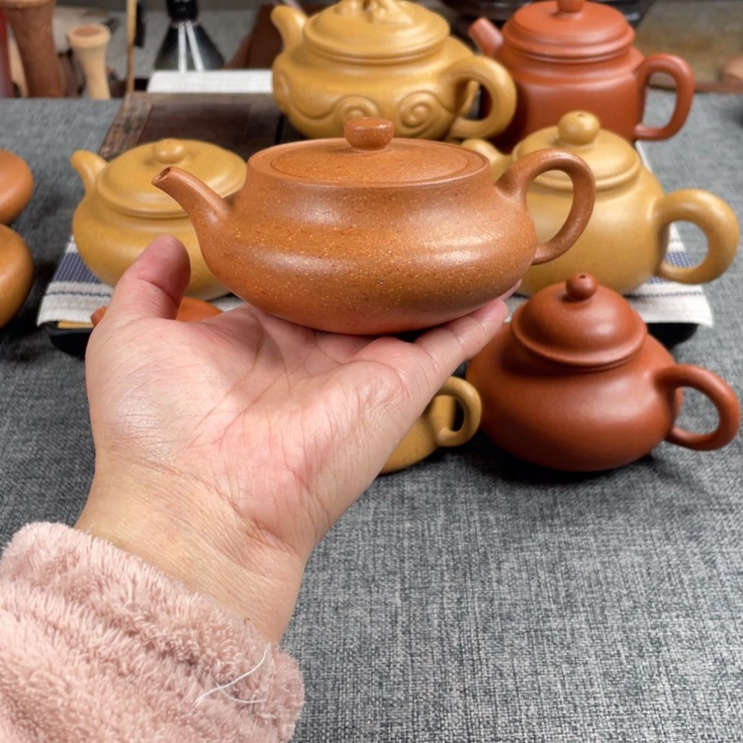 紫砂茶壶黄降坡桑盘全手30目200