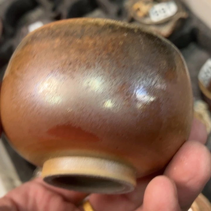 柴烧茶具茶杯大放漏