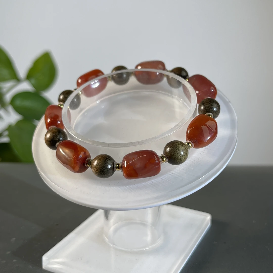 JXB21-46    南红-手串   约：7颗*13*9*8mm