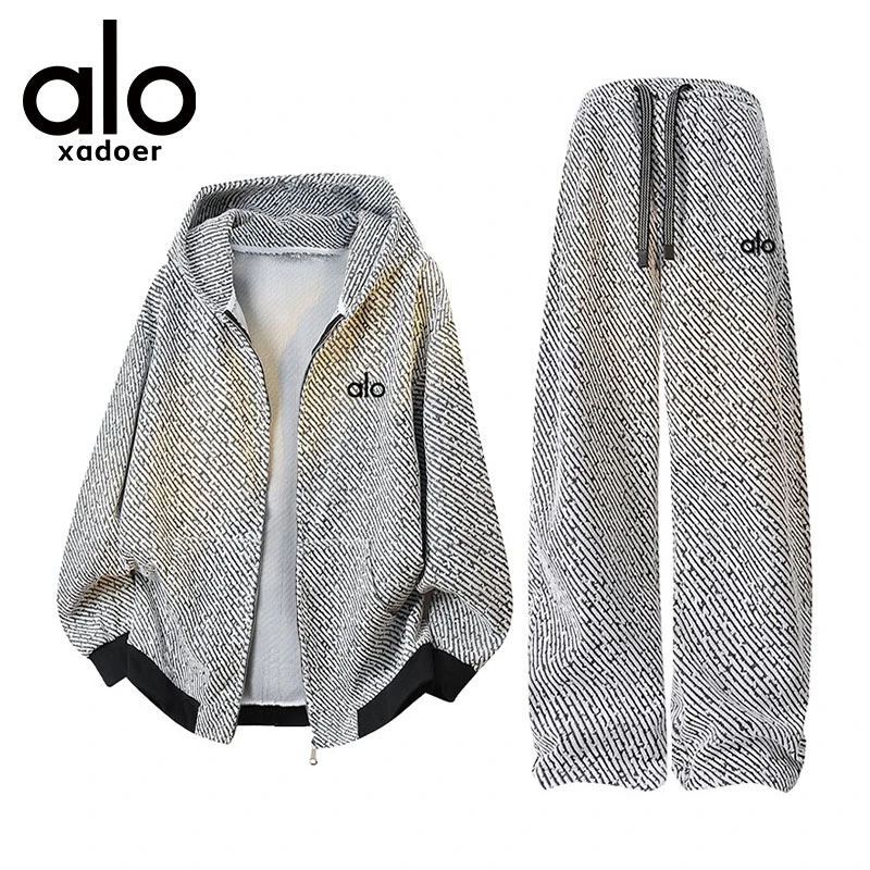 【奥特莱斯】秋季常规款抗皱秋冬休闲运动套装格纹春秋流光风