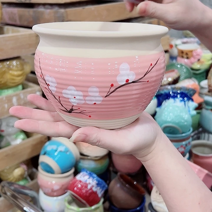 有孔，凑单福利满10元发货陶瓷多肉花盆！