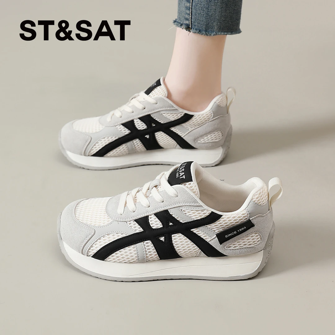 星期六厚底德训鞋女2025秋季新款休闲运动鞋小白百搭阿甘鞋爆款