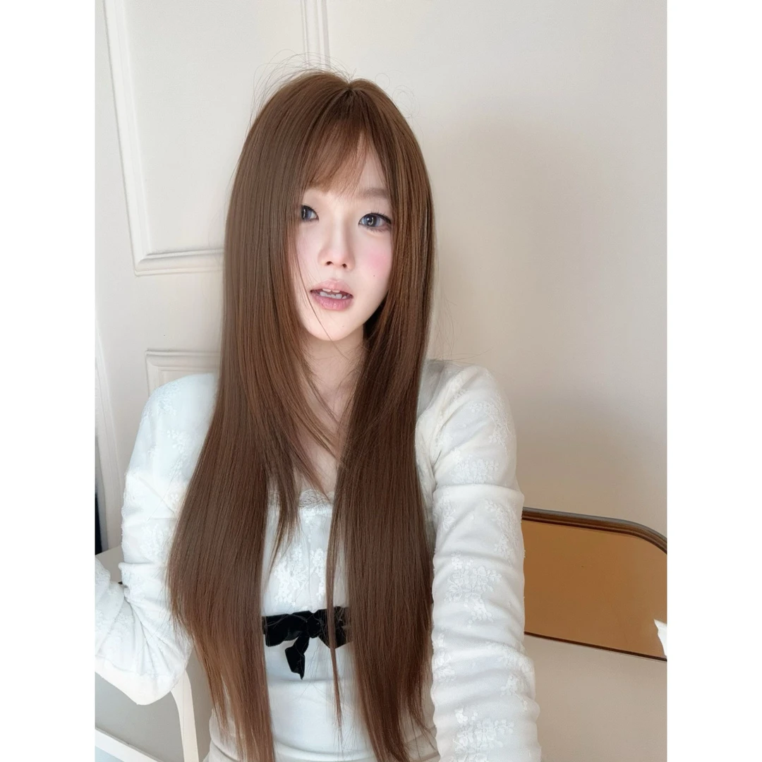 【全新高品质假发】许妍  古早baby长直发女甜美风气质全头套