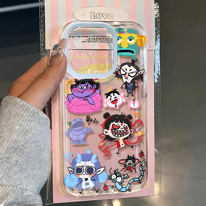 哪吒涂鸦合集适用苹果16 15手机壳iPhone13promax防摔14 12男女11