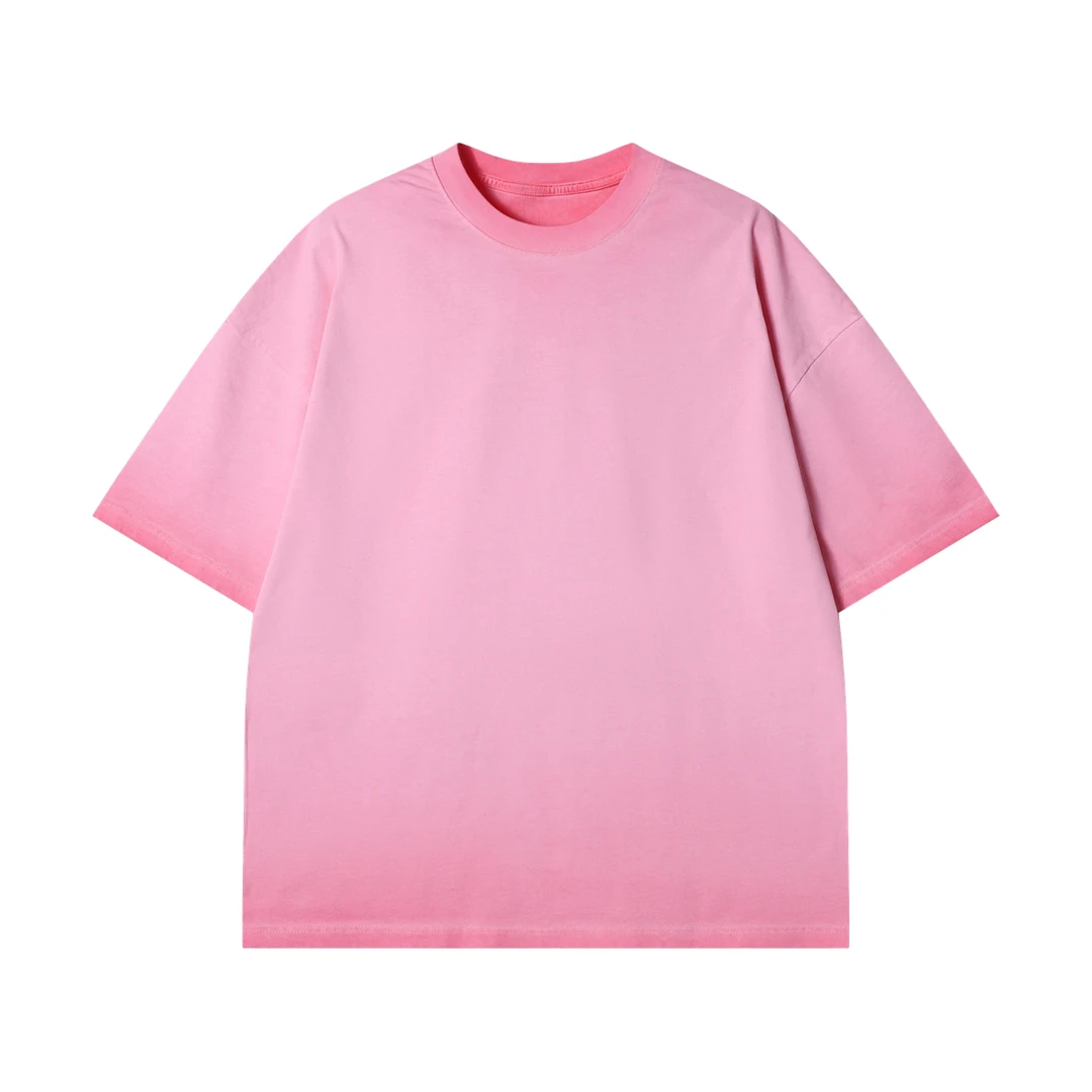 夏季高级感新款韩系净版做旧圆领短袖T恤时尚百搭情侣简约上衣