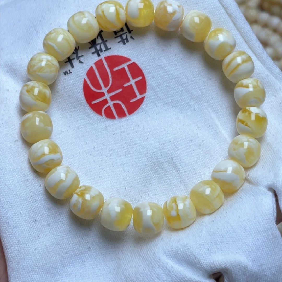 蜜蜡裸石未镶嵌W****月9.5m蜜蜡手串