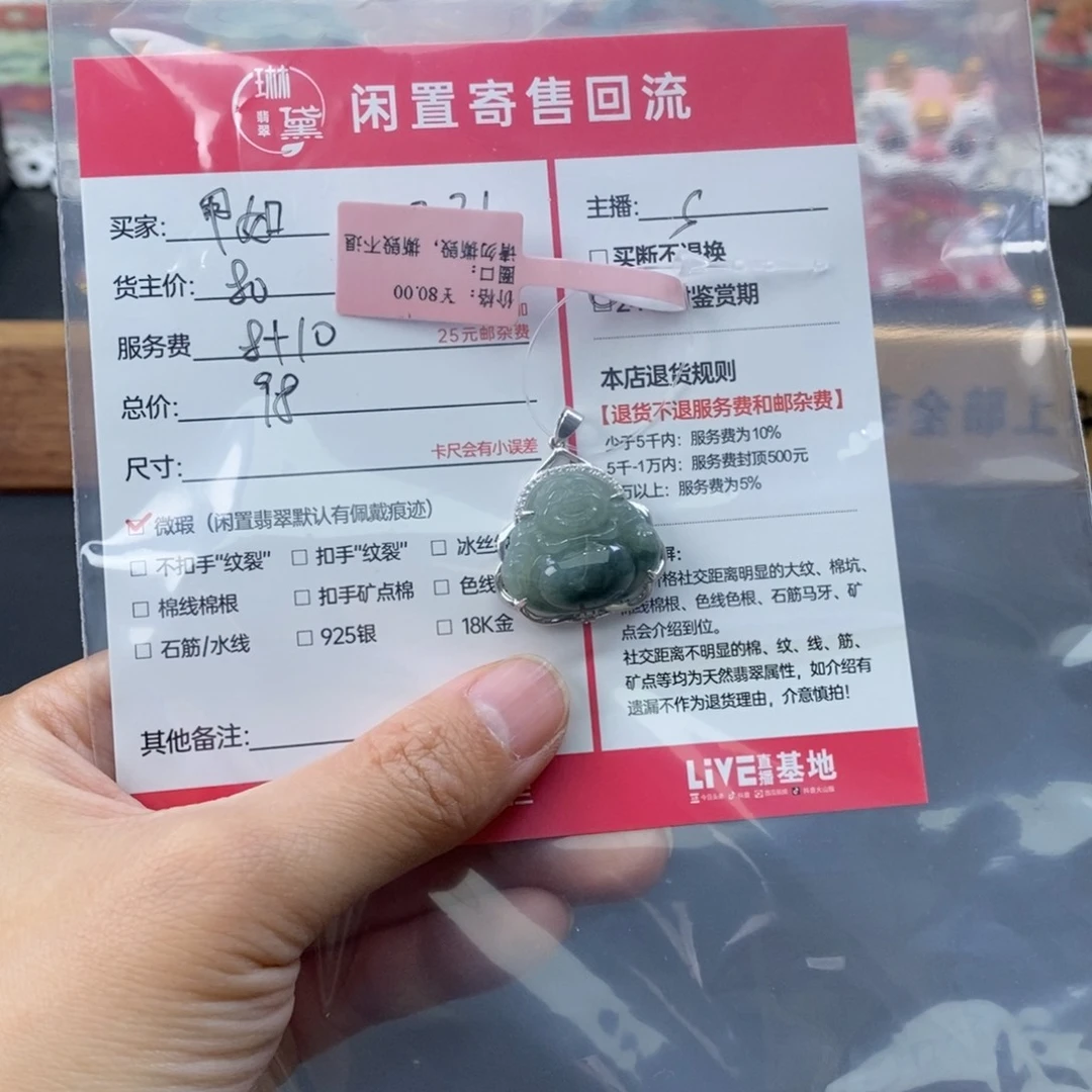 翡翠颈饰未镶嵌甲*