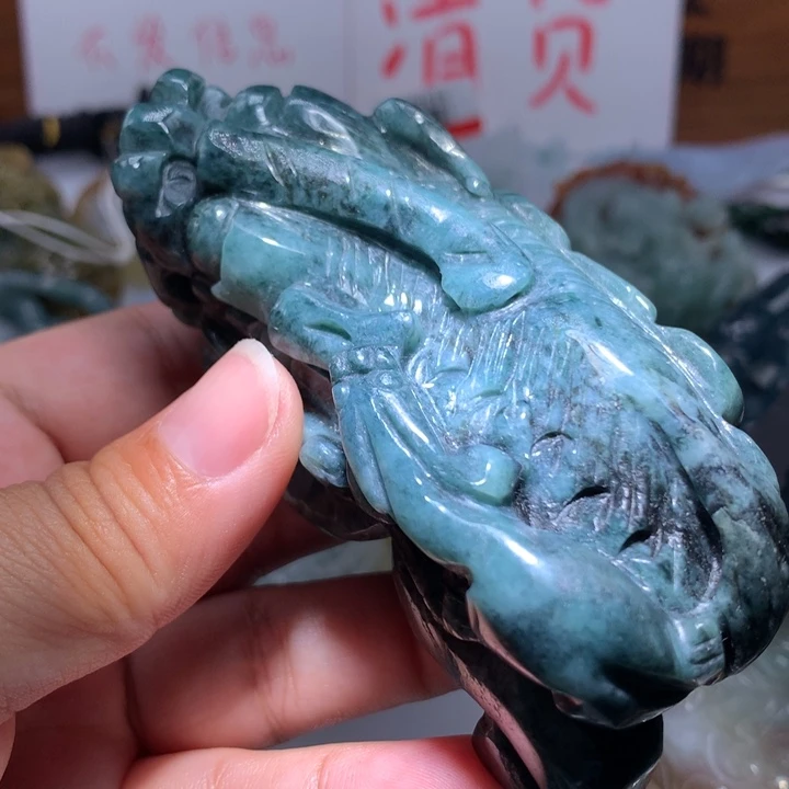 翡翠颈饰未镶嵌保真天然A货翡翠