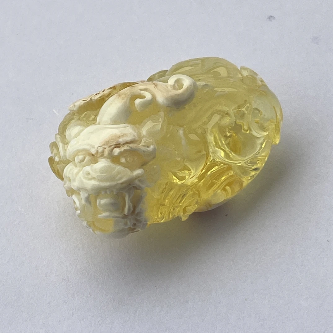 蜜蜡吊坠貔貅金绞白蜜10.09g38.6/25.5/19.8㎜