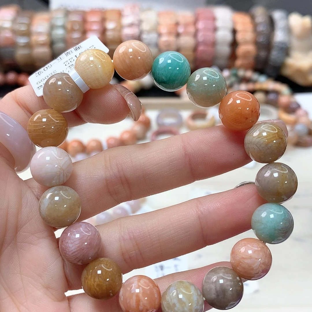 硅化珊瑚（珊瑚玉）手链未镶嵌时**絮943