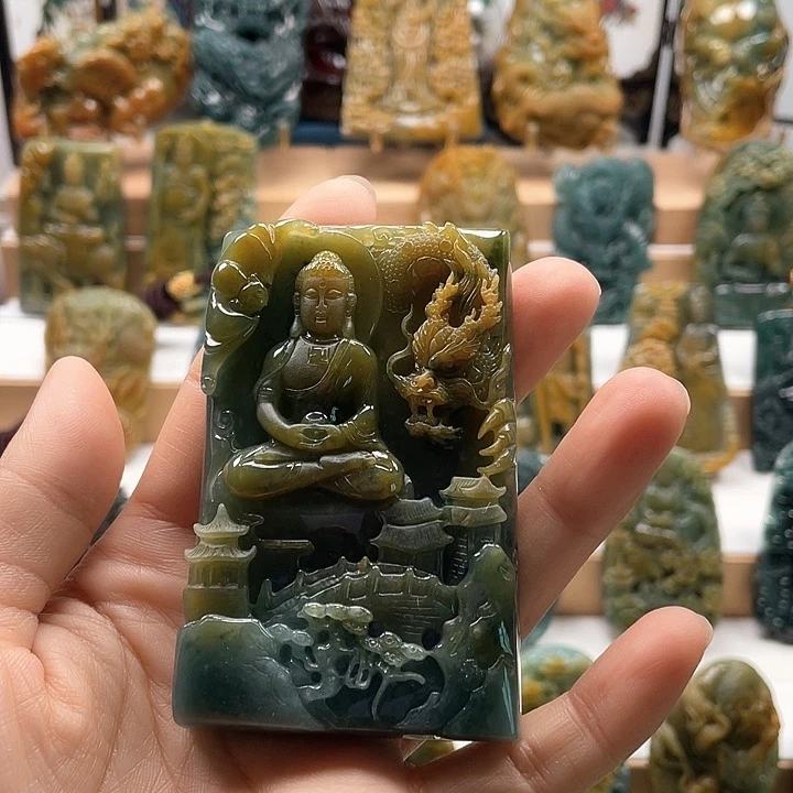 翡翠颈饰未镶嵌午****天然翡翠A货大日