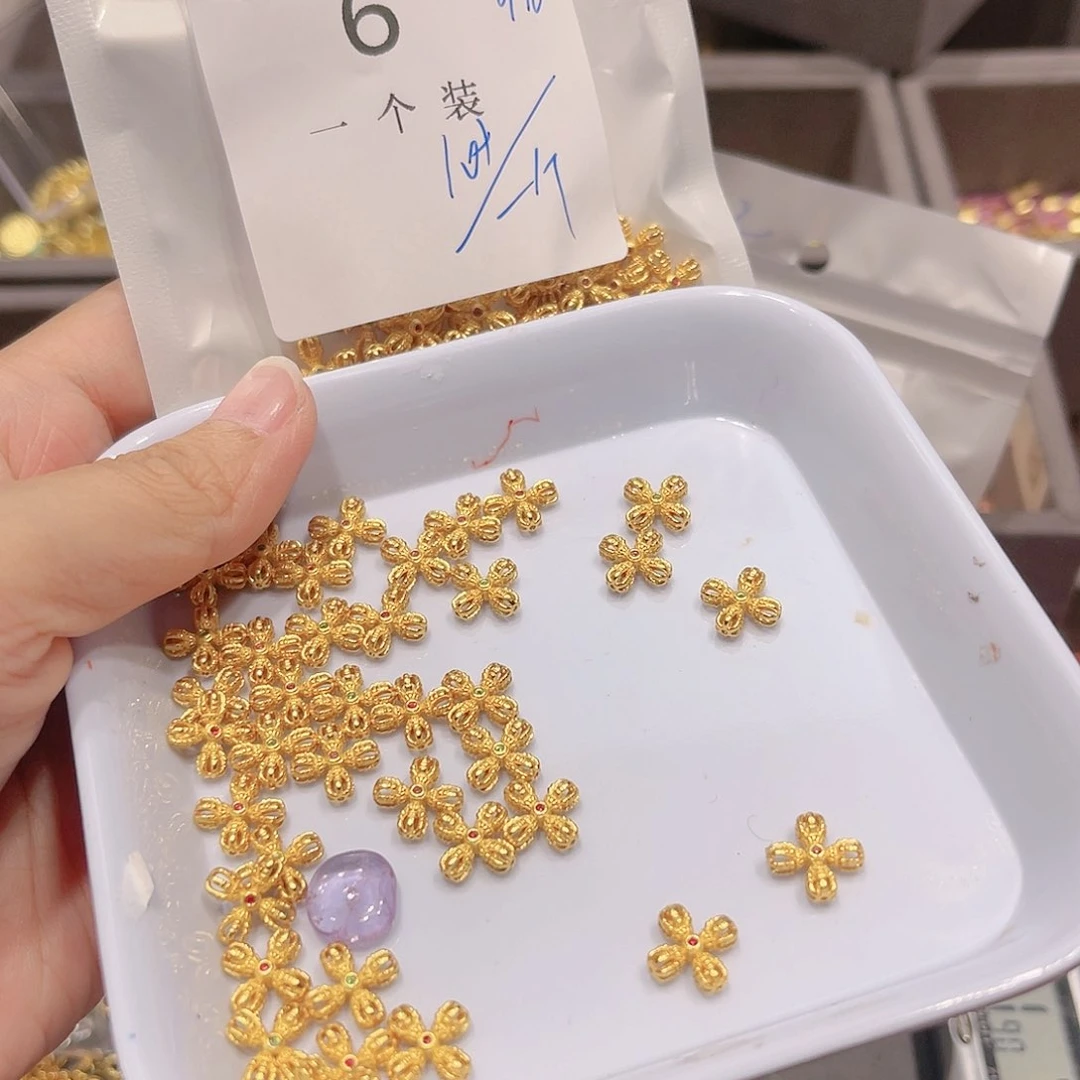 紫晶珠宝半成品银S925镀金镶嵌6