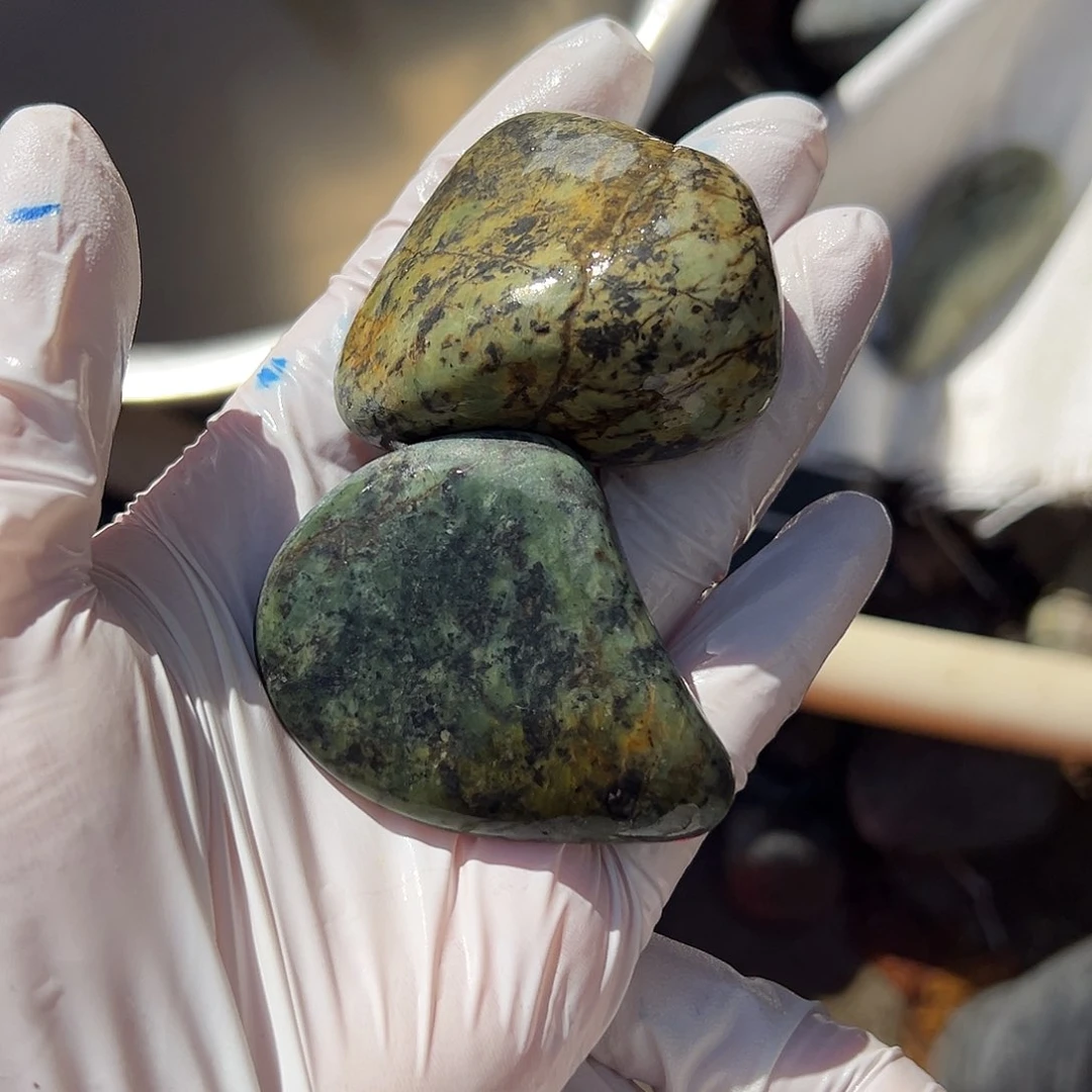 未镶嵌蛇纹石玉西藏藏玉药王石用****3