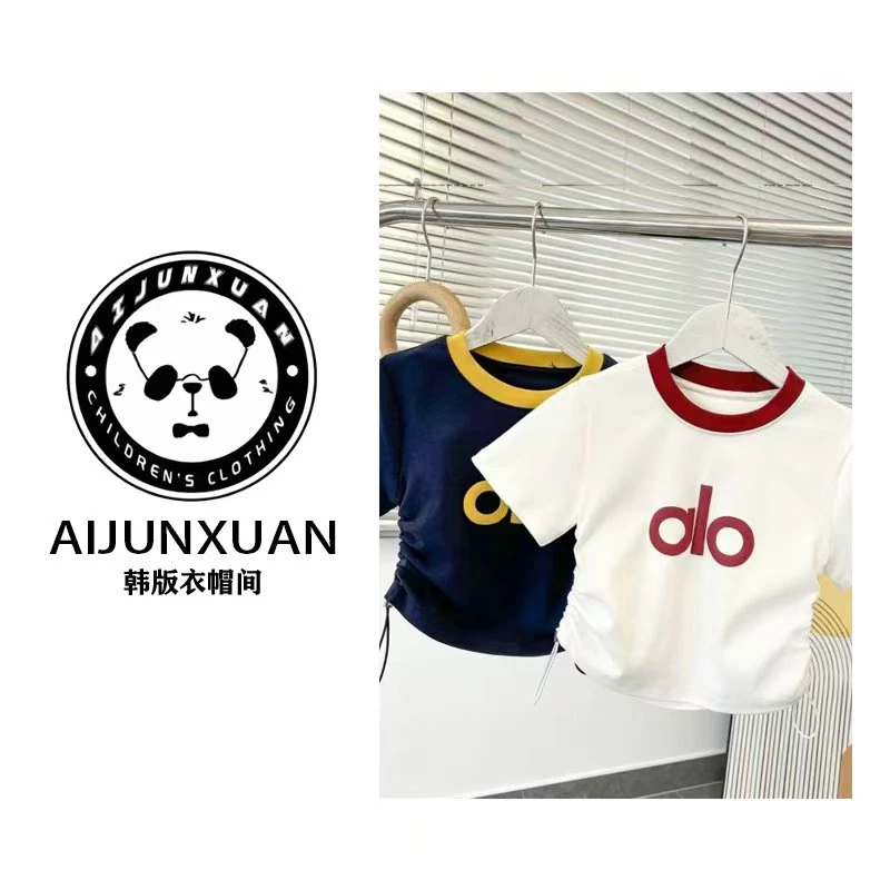 【现货】2025韩版女童夏季时尚百搭潮流短袖T恤
