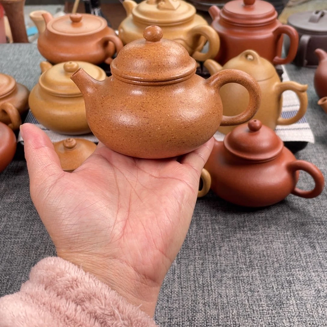 紫砂茶壶黄降坡容天全手30目190