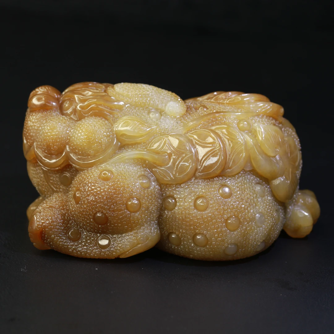 33和田玉且末糖料金蟾/000052北京中保拍卖