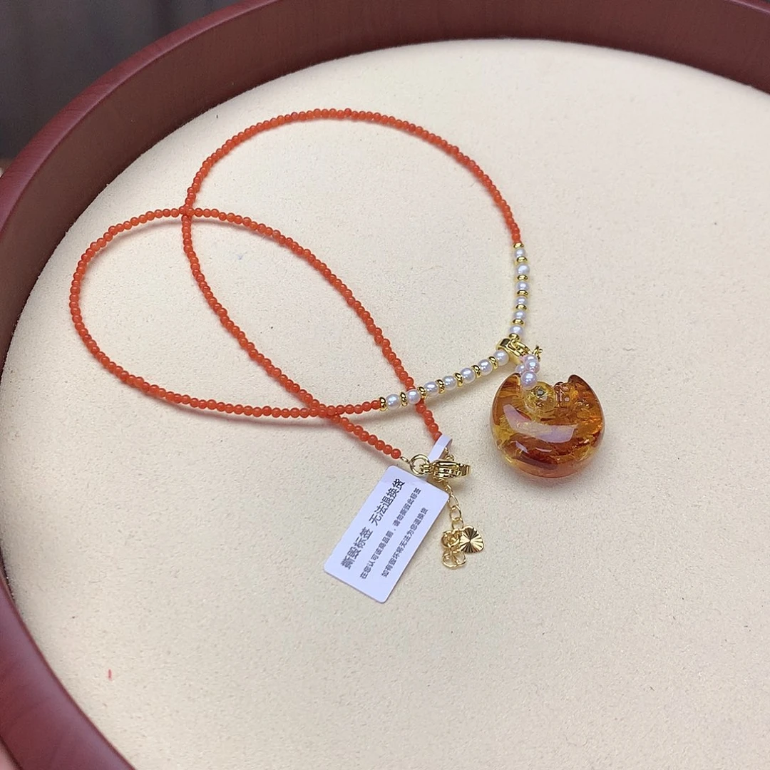 琥珀吊坠(不含链)未镶嵌