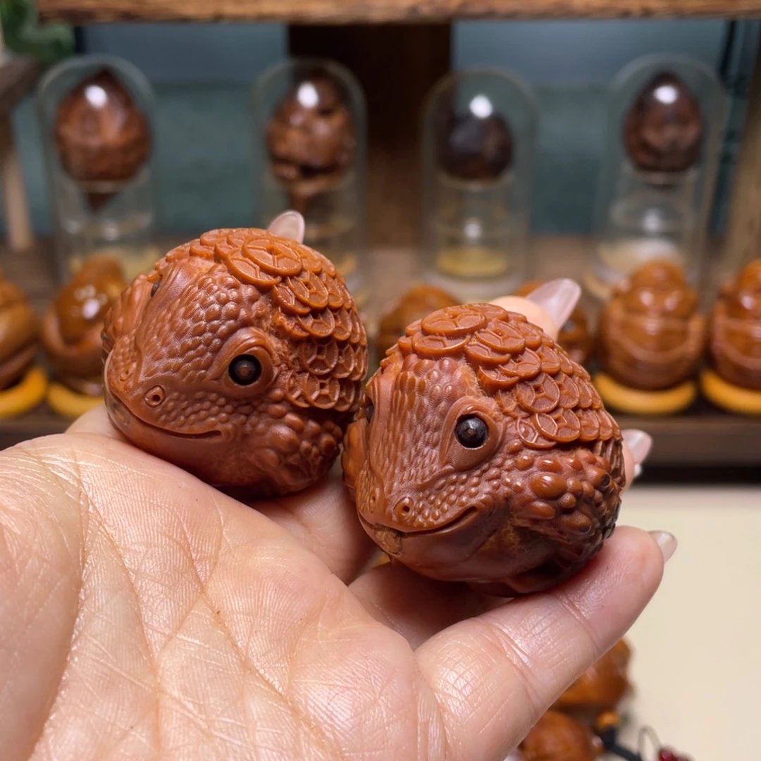 佛螺菩提吊坠往****你金蟾一对 四二