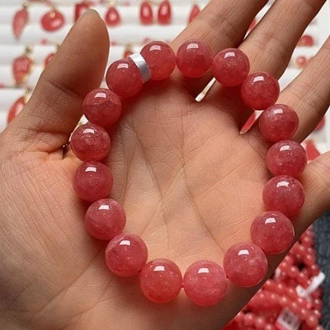 菱锰矿（红纹石）手绳未镶嵌