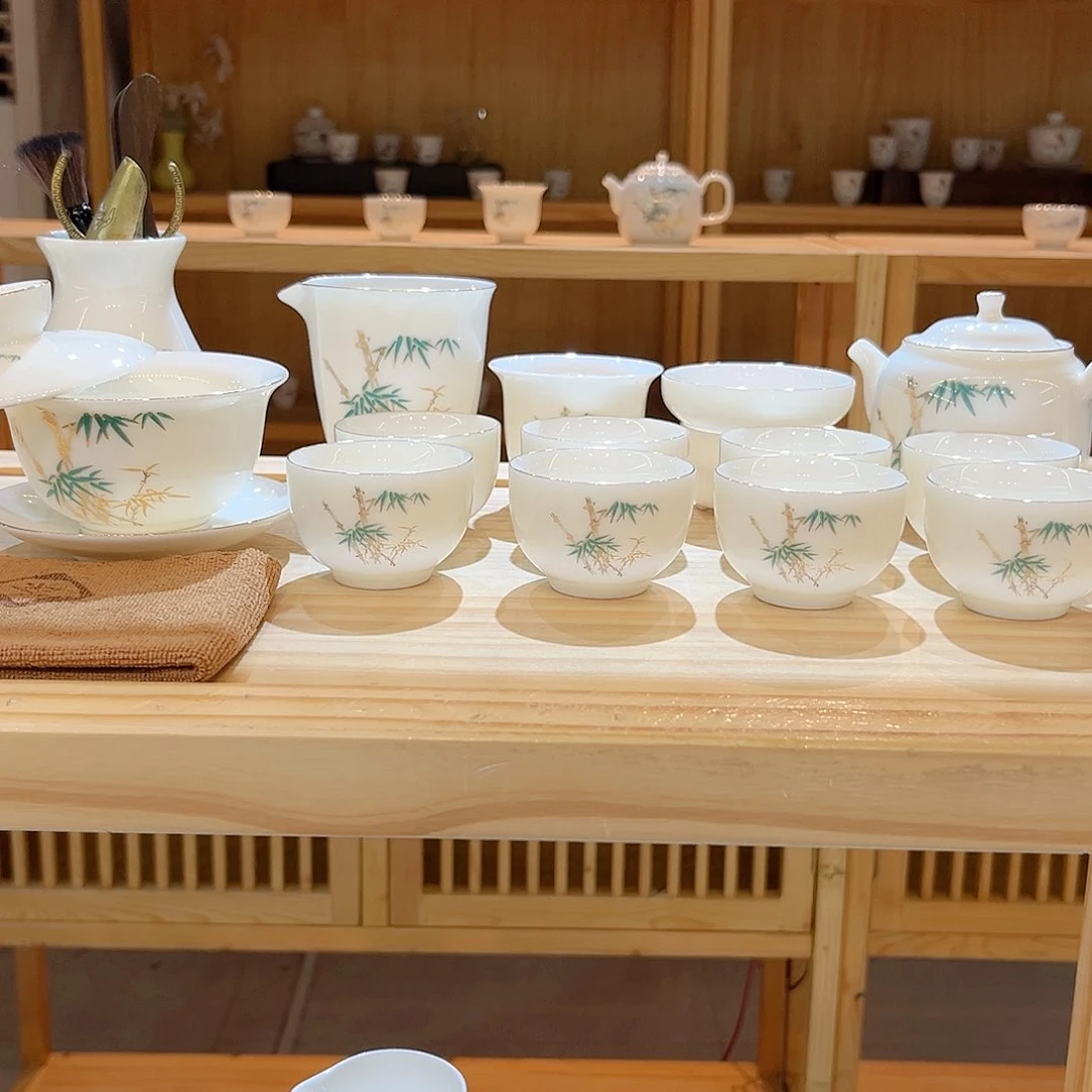 【御瓷斋】羊脂玉瓷茶具套装